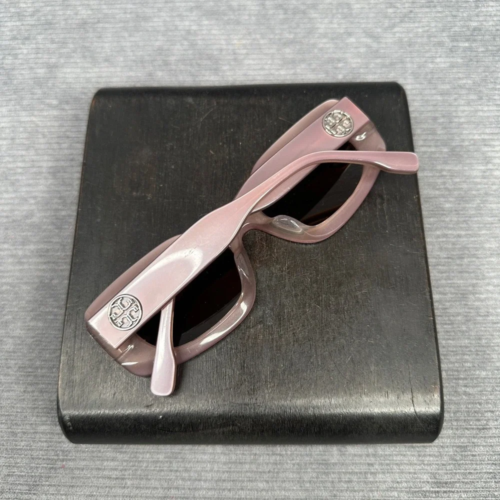 Tory Burch TY7202U Mauve Pink Rectangular Y2K Sunglasse Silver 1947/73 50-19-145